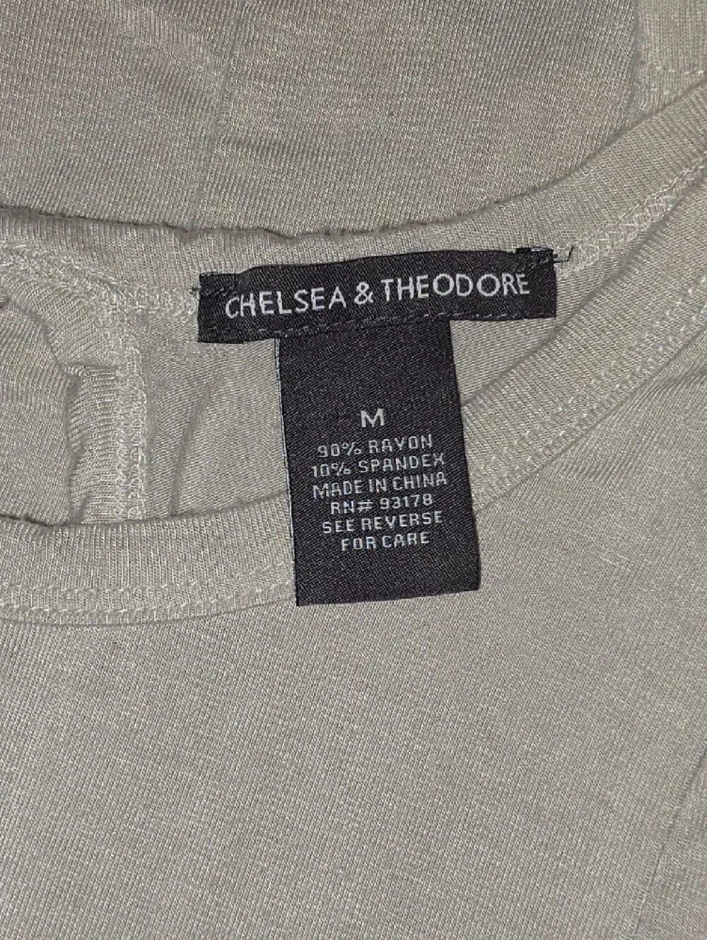 Chelsea & Theodore Light Taupe Short Sleeve Swing Tunic - Picture 3 of 5